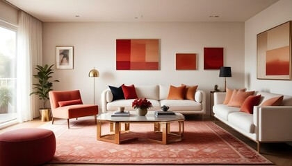 Fototapeta premium Photo interior modern design room 3d illustration