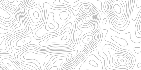 Topographic map background geographic line map with seamless ornament design. The black on white contours vector topography stylized height of the lines map.	