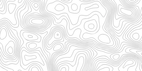 Topographic map background geographic line map with seamless ornament design. The black on white contours vector topography stylized height of the lines map.