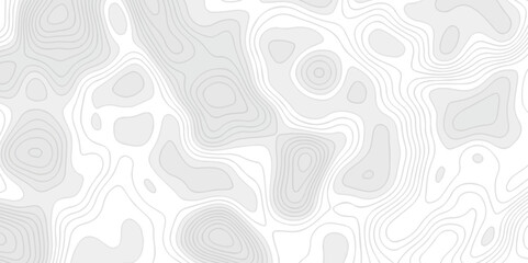 Topographic map background geographic line map with seamless ornament design. The black on white contours vector topography stylized height of the lines map.	