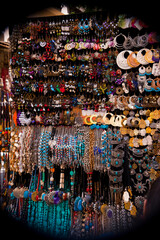 Colorful Handmade Jewelry Display in Egyptian Bazaar | Traditional Market Accessories and Beads