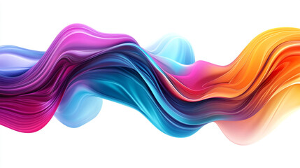 Abstract blurred gradient background in bright colors. Colorful smooth illustration, organza fabric in rainbow color