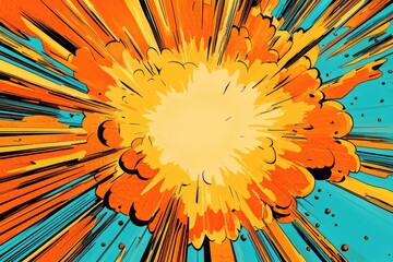 Kaboom! A Vibrant Retro Comic Book Explosion, Ready for Your Text!