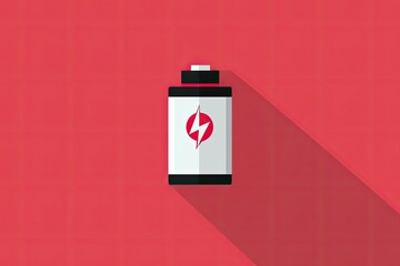 Obraz premium Charged Up: A Simple, Flat Design Battery Icon Ready To Power Your Projects