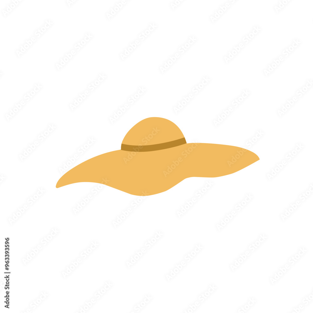 Wall mural straw hat vector