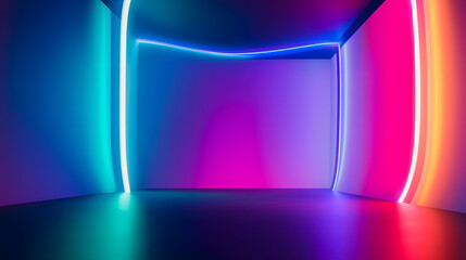 Vibrant Neon Gradient Background for Tech Product Photography