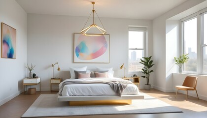 Photo interior modern design room 3d illustration