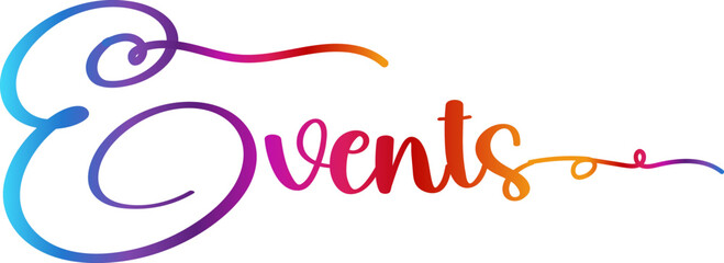 events text, events gradient color, events vector