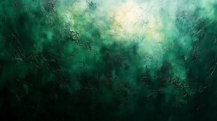 Abstract green and white painted texture background.