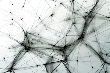 Abstract digital web of interconnected points and lines. Modern sophisticated background design for banners and posters.generative ai