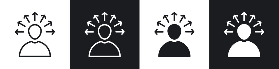 Self awareness icon in filled and stroke