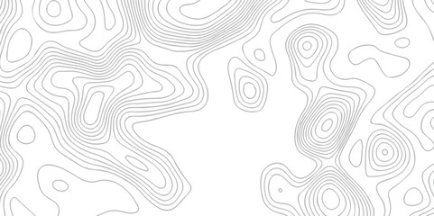 Topographic map background geographic line map with seamless ornament design. The black on white contours vector topography stylized height of the lines map.	