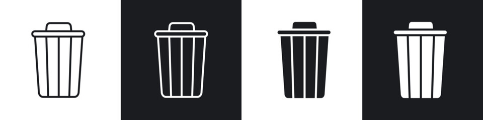 Trash icon in filled and stroke