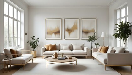 Fototapeta premium Photo interior modern design room 3d illustration