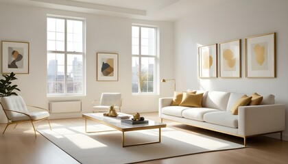 Photo interior modern design room 3d illustration