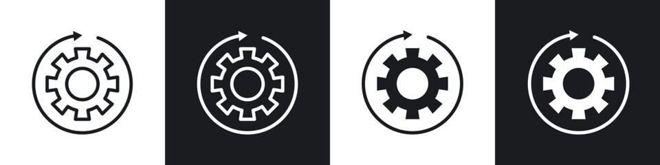 Continuous changes icon in filled and stroke