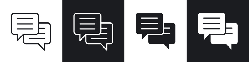 Conversation icon in filled and stroke