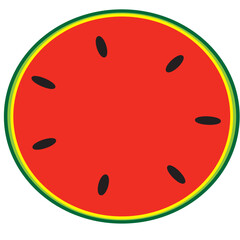 Fototapeta premium A slice of watermelon fruit vector design