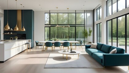 Photo interior modern design room 3d illustration