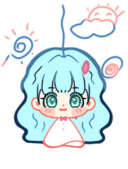 Obraz premium painting of doll praying for rain and sunshine