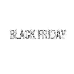 vector illustration of black friday sale text