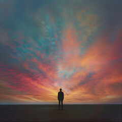 Fototapeta premium Endless Horizon: The Unceasing Quest for Meaning Within the Infinite Universe