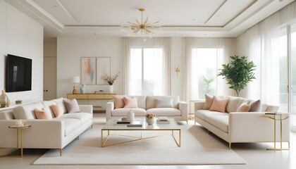 Fototapeta premium Photo interior modern design room 3d illustration