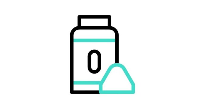 bottle of water and sponge