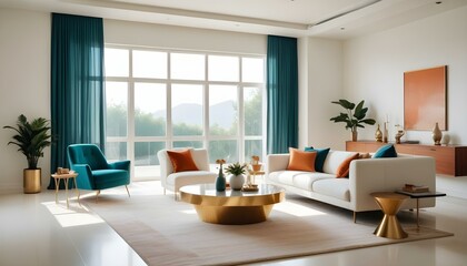 Fototapeta premium Photo interior modern design room 3d illustration