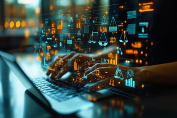 Les hommes d'affaires utilisent la technologie d'intelligence artificielle IA pour am&eacute;liorer l'analyse des donn&eacute;es sur l'efficacit&eacute; du travail et des outils efficaces. Lib&eacute;rer le potentiel de travail 