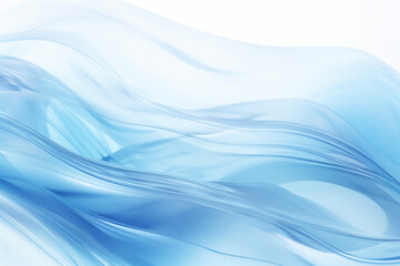 Fototapeta premium Abstract, flowing waves and spirals in cool blue tones symbolizing hydration and balance, a fluid and ethereal composition.