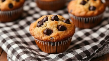 Baked muffins ready to serve