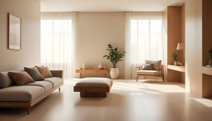 Fototapeta premium Photo interior modern design room 3d illustration