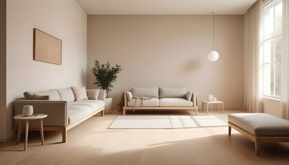 Fototapeta premium Photo interior modern design room 3d illustration