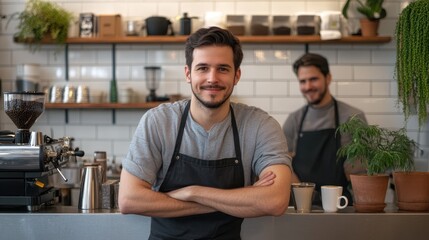 Fototapeta premium The Barista in Coffee Shop