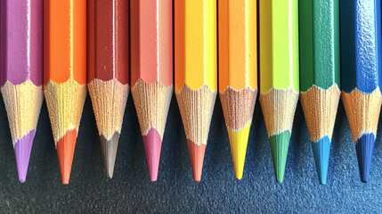 カラフルな色鉛筆