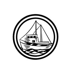 Retro Sailboat Classic Elegance on the Open Sea