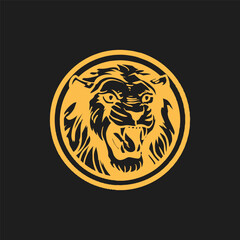 Majestic Lion with a Glorious Golden Hue and Radiance