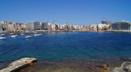Fototapeta premium Panoramic View of Sliema, Island of Malta