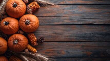 Naklejka premium The Pumpkins and Harvest Decor