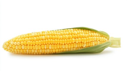Single Ear of Yellow Corn with Husk