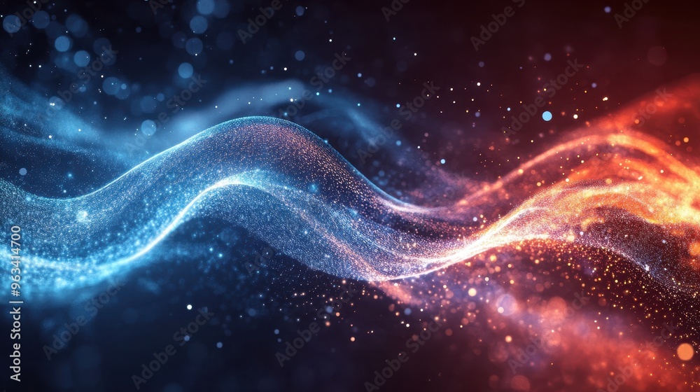 Poster digital data flow: abstract background representing internet connectivity and speed