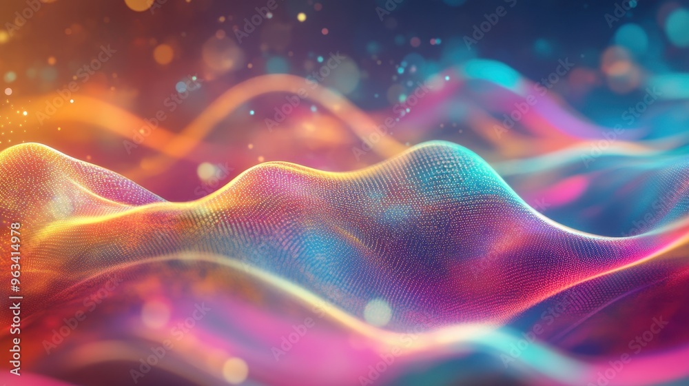 Poster digital connectivity: abstract data flow background illustrating fast internet communication network