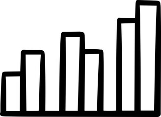 statistic data graph chart outline icon