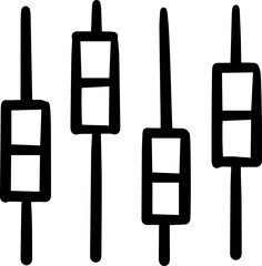 statistic data graph chart outline icon