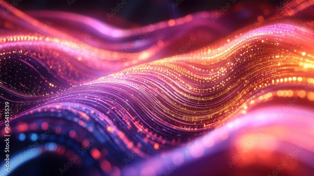 Poster data flow abstraction: illuminated curves of connectivity in colorful network representation