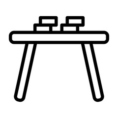 Desk Vector Line Icon Design