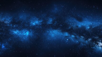 Fototapeta premium HDR panorama of a starry night sky, with a detailed blue background, stars in the upper left, and soft lighting creating an elegant atmosphere