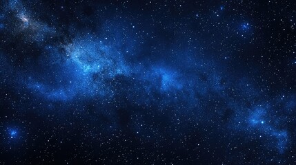 Fototapeta premium HDR panorama of a starry night sky, with a detailed blue background, stars in the upper left, and soft lighting creating an elegant atmosphere