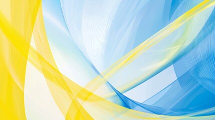 Yellow and blue lines are overlapping and creating a dynamic and modern abstract background, ideal for technology or business concepts